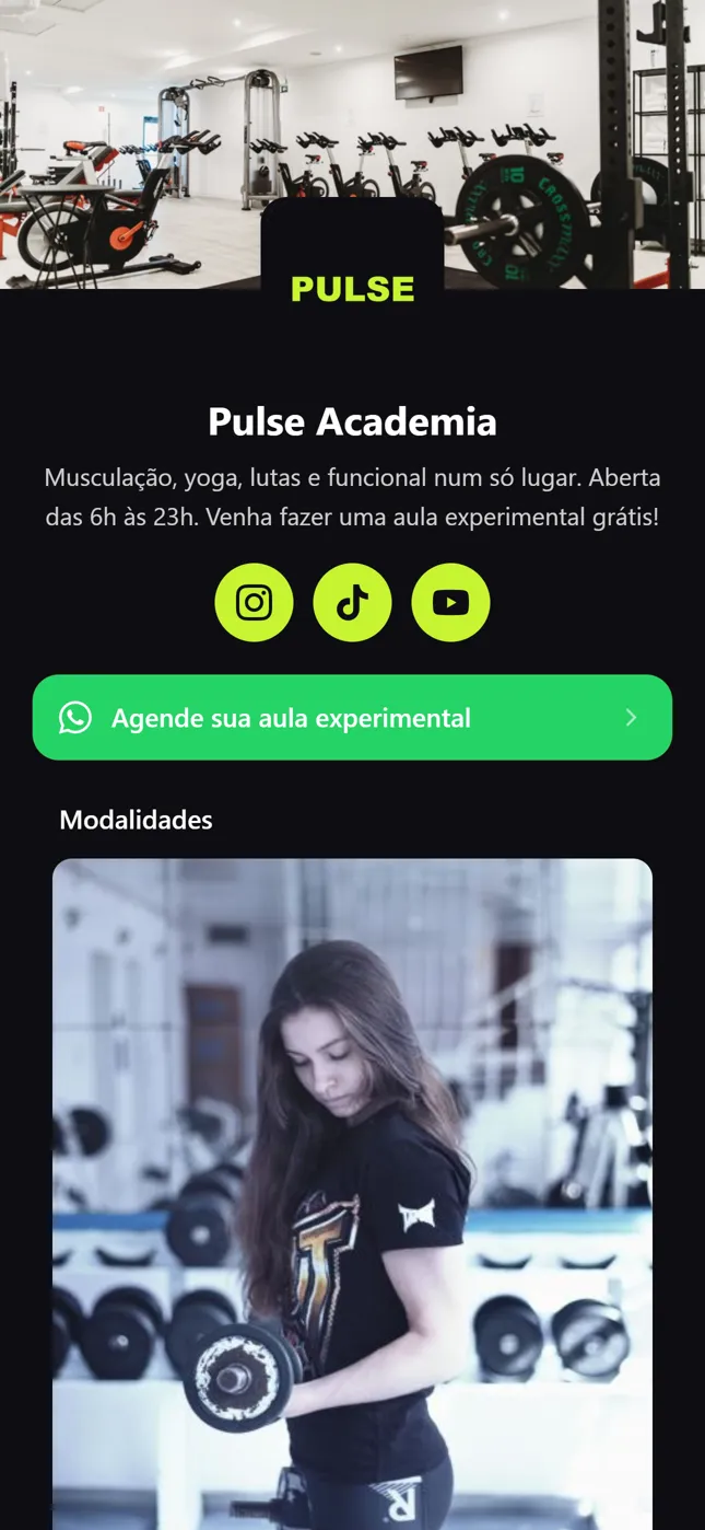 Exemplo de biosite: Academia